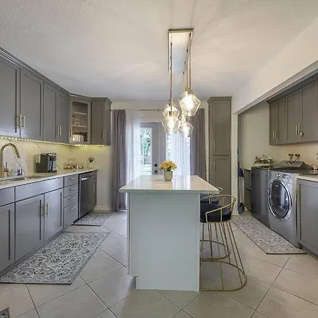 Golden Greek Getaway Chic House In Heart Of Tampa Vila Exterior foto